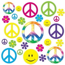 Party Central Club Pack of 504 Vibrantly Colored Retro 60's Cutout Party Decors 11"