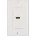 thumbnail image 3 of Buyer's Point HDMI Wall Plate [UL Listed] 6-Inch Pigtail Built-in Flexible Hi-Speed HDMI Cable with Ethernet 2-Piece Decora Single Outlet Port Insert Perfect for Home Theater Systems Pack of 100 White, 3 of 6