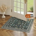 thumbnail image 3 of UERMEI 2x3 Small Area Rugs for Entryway, Machine Washable Non Slip Indoor Door Mats, Floral Throw Rug for Bedroom Hallway, Laundry Room Carpets - Black/Green/Brown, 3 of 9