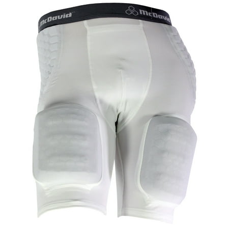 McDavid Classic Logo 7555 CL Hexpad Girdle With Hardshell Thigh Guard White (Best Shorts To Wear For Big Thighs)
