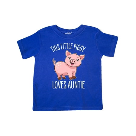 

Inktastic This Little Piggy Loves Auntie- cute Gift Toddler Boy or Toddler Girl T-Shirt