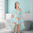 thumbnail image 6 of Pioneer Flower Floral Print Pattern Hooded Bath Towel，60"x35" for Ages 3 To 12 Kids, Quick Dry Lightweight Soft Microfiber Hood Beach Towel Cover Up for Kids, 6 of 7