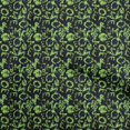 thumbnail image 1 of oneOone Rayonne Tissu Noir Abstractions Matière de Robe Tissu Imprimé Tissu au Mètre 56 Pouces de Large, 1 of 5