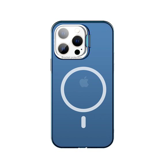 Magnetic Case Compatible with iPhone 14 Compatible with MagSafe with Kickstand Ultra Thin Shockproof Case-Blue