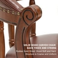thumbnail image 5 of Tcbosik 360-Degree Swivel Barstool with Leather Padded Seat, Counter Height Stool with Wood Frame, Upholstered Bar Chair for Kitchen, Dining Room, Brown, 5 of 6
