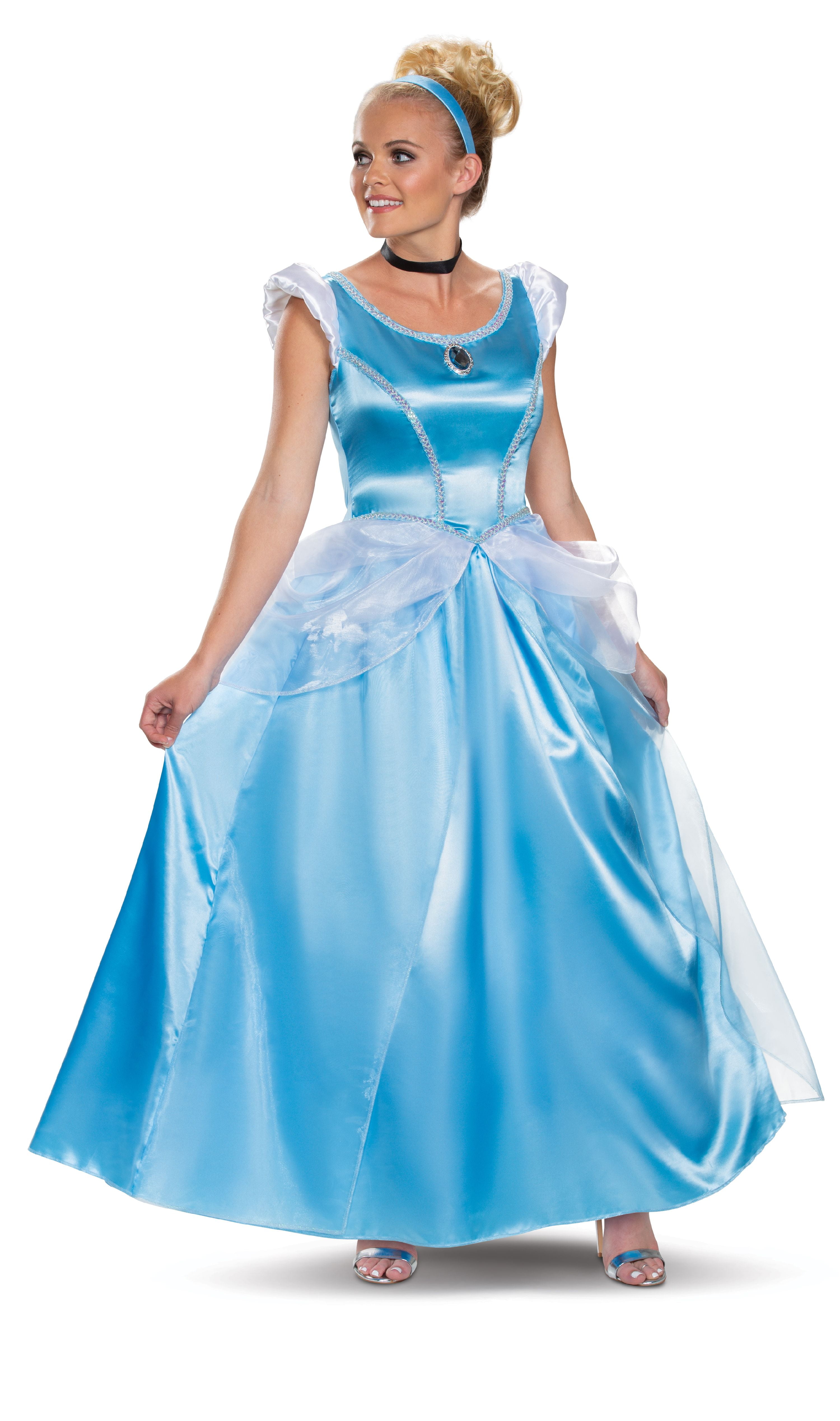 CINDERELLA Dress Up Deluxe Princess Adult Ball Gown Princess Fairytale Costume 