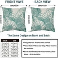 thumbnail image 4 of Vintage Flowers Pillow Covers 20x20 Inch Set of 2 Teal Floral Leaves Decorative Square Throw Pillows for Couch Rustic Square Pillow Cases Home Decor for Living Room Sofa Porch Outdoor, 4 of 6