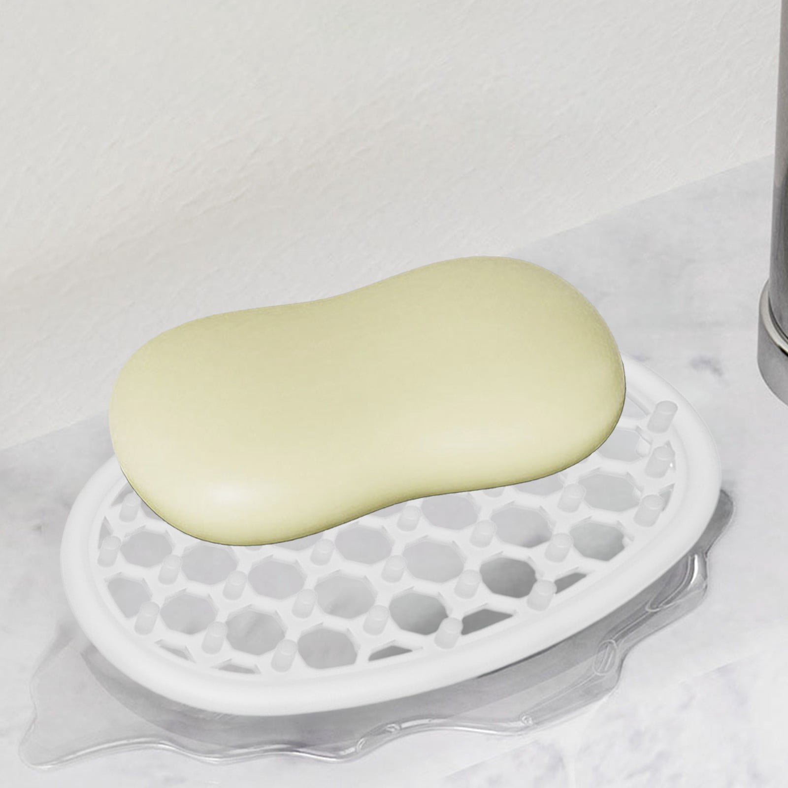 Silicone Soap Dish Self Draining Soap Tray 4.8 Inch Gift for Moms Shower Bar Soap Holder for Bathroom and Kitchen Countertop Non Slip Flexible Eco Friendly Durable Silicone Soap Saver Welcome Spring