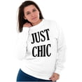 thumbnail image 4 of Cute Fashionista Attitude Just Chic Women Plus Size Crewneck Sweatshirt Brisco Brands 2X, 4 of 5