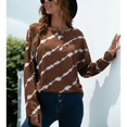 thumbnail image 2 of Blusa de manga larga cuello redondo botón tie dye punto cómodo casual tops para las mujeres, 2 of 6