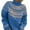Blue, variant on Essentials Women's Sweater Vintage Floral Color Block Knitted Long Sleeve Turtleneck Plus Size Trendy Outfits