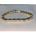 thumbnail image 3 of 8 Ct White Round Cut Moissanite Tennis Bracelet Plated 14K Yellow Gold, 3 of 3