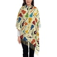 thumbnail image 3 of Honeii Different Kind Of Guitars Print Scarf Oversized Scarf Tassel Fall Winter Thick Scarf Warm Shawl Women,Women's Scarves & Wraps, 3 of 8