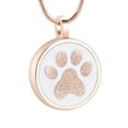 thumbnail image 2 of Round with Paw Print Pet Cremation Jewelry for Ashes Urn Necklace Lockets for Dog Cat Ashes Holder, 2 of 7