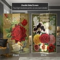 thumbnail image 2 of Oriental Furniture 6 ft. Tall Flower Seeds Canvas Room Divider - Roses - 3 Panel, 2 of 5