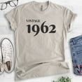 thumbnail image 2 of Vintage 1962 Shirt, Unisex Women's Men's Shirt, 60th Birthday Shirt, Sixtieth Birthday Shirt, B-day Shirt, Light Silk Gray, X-Small, 2 of 6