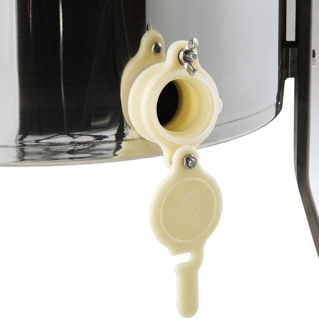 VEVOR Extractor de miel electrico, extractor de miel de 2/4 marcos, extracción de apicultura de acero inoxidable, equipo de centrífuga apiario con soporte ajustable en altura, tambor de panal