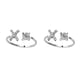 thumbnail image 1 of Qarigey Anillo abierto con letras mayúsculas, anillos de compromiso seguros reutilizables portátiles, joyería para interiores y exteriores, Letra X 2piezas, 1 of 6
