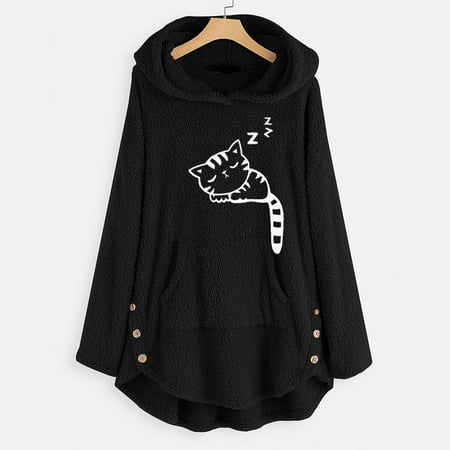 

Simplmasygenix Fuzzy Fluffy Hoodies for Women Plus Size Womens Embroidery Plus Size Warm Hoodie Top pullover Sweatshirt Blouse