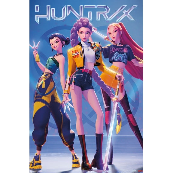 Netflix KPop Demon Hunters (2025) - Huntrix Hero Group Wall Poster, 22.375" x 34"