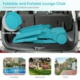thumbnail image 5 of Gymax Set of 2 Patio Adjustable Chaise Lounge Chair Folding Sun Lounger Recliner Turquoise, 5 of 10