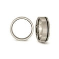 thumbnail image 3 of Gem & Harmony Mens Titanium Wedding Band Ring with Black Accent (7.0mm) for Men, 3 of 6