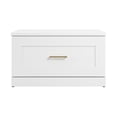 thumbnail image 4 of Hampton Heights 30W Shoe Bench with Drawer in White - Engineered Wood, 4 of 8
