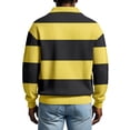 thumbnail image 4 of Mens Manga Larga Vintage de Moda Impresión Casual Color Sólido Botón Turndown Collar Camisa para el Verano Al Aire Libre, 4 of 6