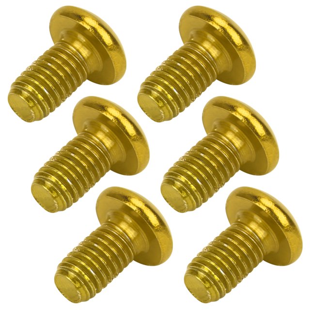 Tornillos para freno de disco de bicicleta de montaña de acero de titanio con cabeza T25 amarilla M5x10 mm: tornillos universales para bicicleta para un mejor rendimiento