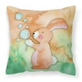 thumbnail image 1 of Carolines Treasures BB7349PW1414 Rabbit & Bubbles Watercolor Fabric Decorative Pillow, 1 of 4