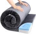 thumbnail image 1 of Colchón de Camping HOMBYS de Espuma Viscoelástica de 3 cm de Grosor para Niños Gris, 1 of 7