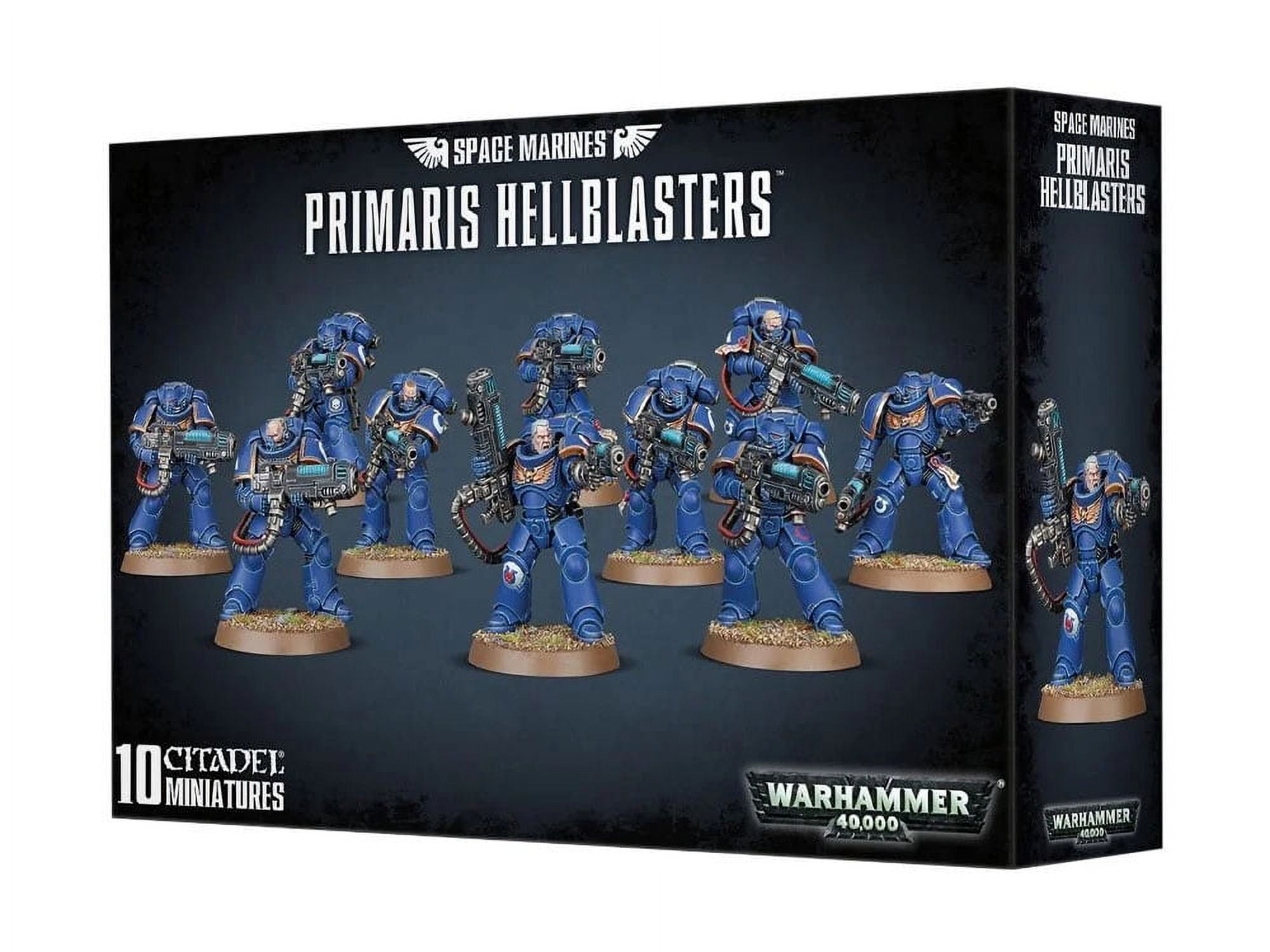With GW showing off new miniatures this week time to show that once again there's life in old dogs yet My Ultramarines Firstborn Hellblaster squad is complete. I built these before 10th