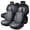 Black & Gray, variant on 2016 for Chevrolet Equinox Car Seat Cover, Premium Leather 5 Piece Full Set Adjustable Split Rear Seat Beautify Interior, Black Car Seat Covers, Pet Car Seat Covers