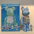 thumbnail image 3 of Figura coleccionable de regalo de Bearbrick 400%+100% Water Crest Ver. Mi primer bebé Be@brick de 28 cm de altura, 3 of 9