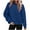 Blue, variant on Diufon Womens Hoodies Tops Solid Color Padded Sweatshirts Long Sleeve Pullover Tops with Pockets
