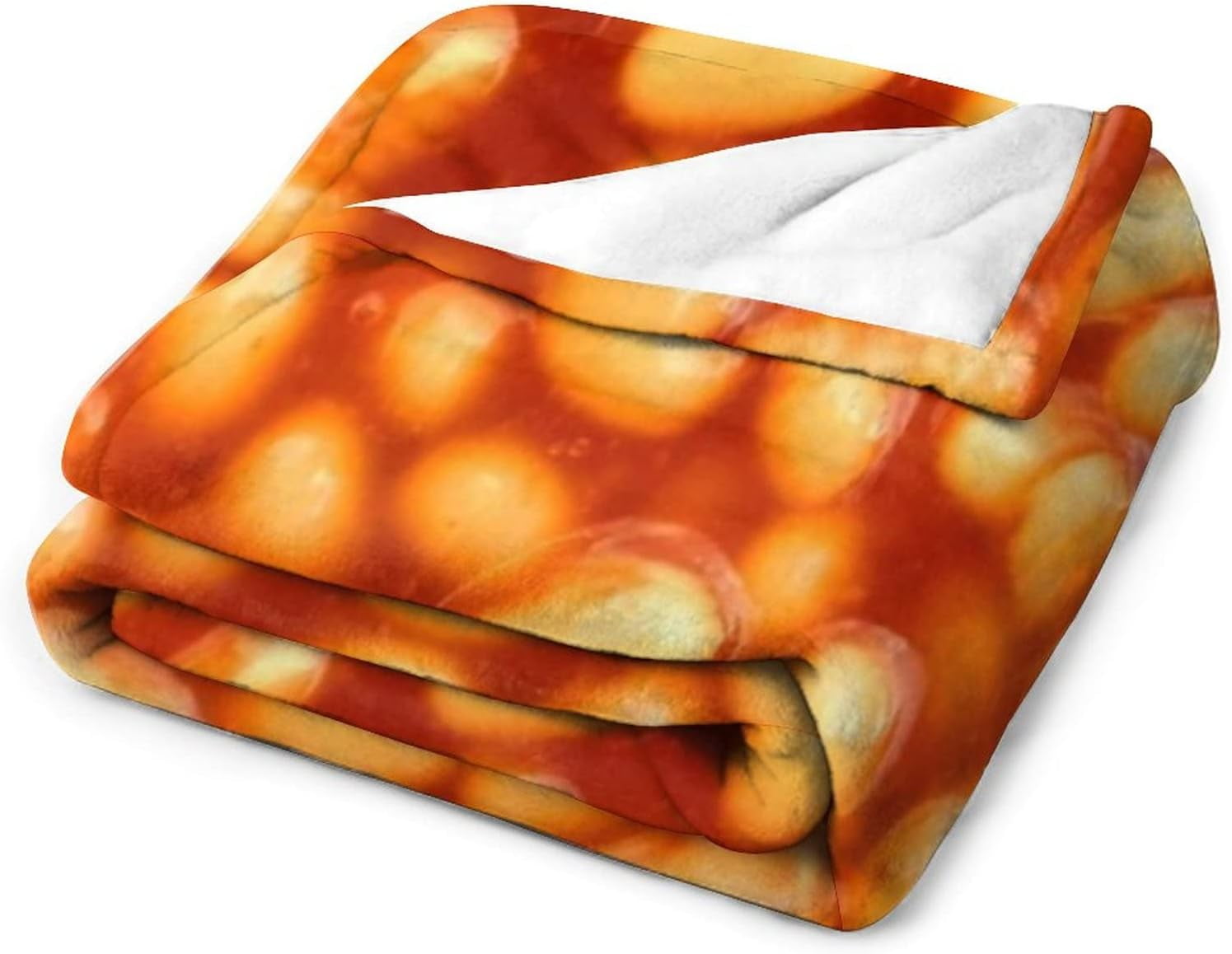 3D Funny Realistic Food Baked Beans Flannel Fleece Throw Blankets 50"X40" Soft Cozy Fluffy Winter Fall Blanket Cozy Soft Fuzzy Plush Home Decor for Couch Bed Sofa Living Room Bedroom