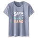 thumbnail image 4 of Blusas de Manga Corta para las Mujeres Divertida Impresión Cuello Redondo Camiseta Vintage, Blusas de Primavera para las Mujeres, 4 of 4