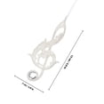 thumbnail image 2 of UPOUART 5Pcs Small Pendant Decorations White Plastic Note Shape for Home Christmas Decorations, 2 of 8