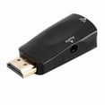 thumbnail image 2 of Adaptador convertidor HDMI hembra a VGA hembra HD 1080P con Cable de salida de audio de 3,5 mm color negro Nikou, 2 of 15