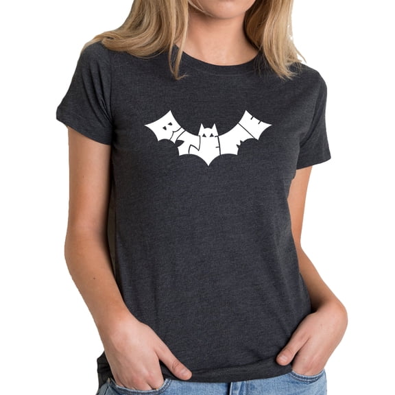 LA Pop Art Women's Premium Blend Word Art T-shirt - BAT - BITE ME