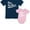 Kids Shirt Navy/Baby Pink, variant on Sibling Shirts Set for Brothers and Sisters Boys & Girls Gift Set Kids Shirt Navy/Baby Wow Pink Kids Shirt 18M / Baby 6M