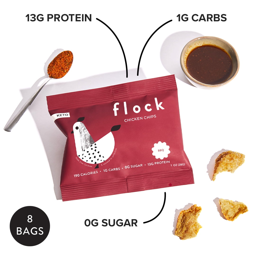 Flock Chicken Chips BBQ (8 bags)