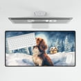 thumbnail image 4 of Hello Winter Brittany Spaniel Welcome Snowy Night Watercolor Vintage Desk Mat Full Keyboard Mouse Pad Brittany Dog Lover Gifts Idea Large Mousepad - 01011, 4 of 5