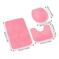thumbnail image 5 of Absorbent Non-Slip Pink Bathroom Rugs 3 Piece Set, Microfiber Bath Mats with U-Shaped Toilet Cover and Door Mat, Tapetes para Baño, 5 of 5