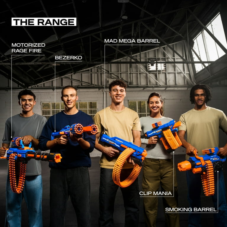 XSHOT Insanity Motorized Clip Mania (72 Darts) Outdoor Foam