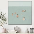 thumbnail image 3 of Giant Art Canvas  20x20 The Swimmers II Framed in Green, 3 of 3
