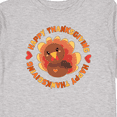 thumbnail image 4 of Inktastic Happy Thanksgiving with Cute Turkey Boys or Girls Long Sleeve Toddler T-Shirt, 4 of 5