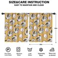 thumbnail image 2 of Blackout Kids Curtains,Yellow Baseball Items Pattern Childrens Insulated Curtains Set Of 2,Bedroom Essentials,Toddler Room Decor 52"x63", 2 of 5