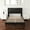 Black, variant on Twin Bed Frame, Upholstered Twin Size Platform Bed Frame with Headboard, Wood Slats Support, No Box Spring Needed, Noise Free, Black