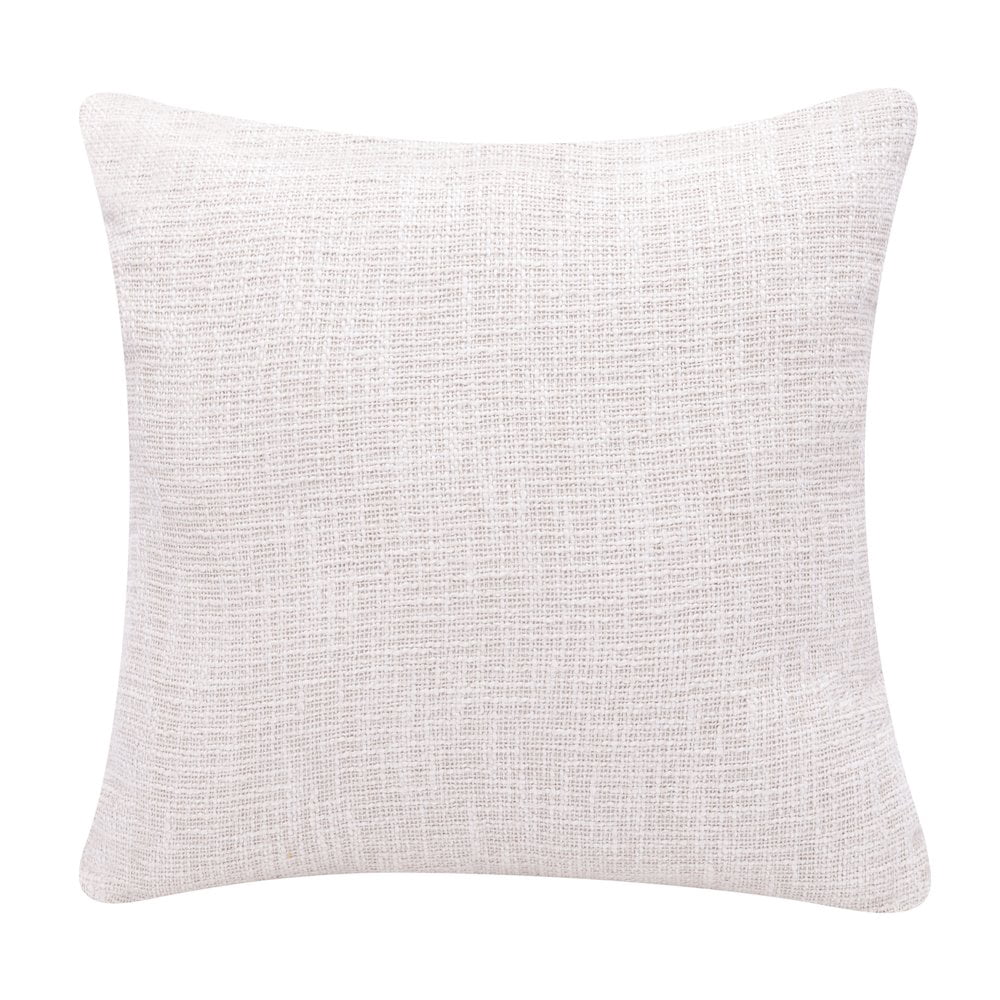 LR Home Stacy Garcia Cotton Blend Poly Filled Pillow in Green/Ivory, 20" x 20"